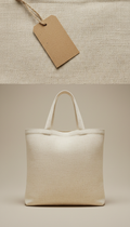 Unbleached linen everyday tote